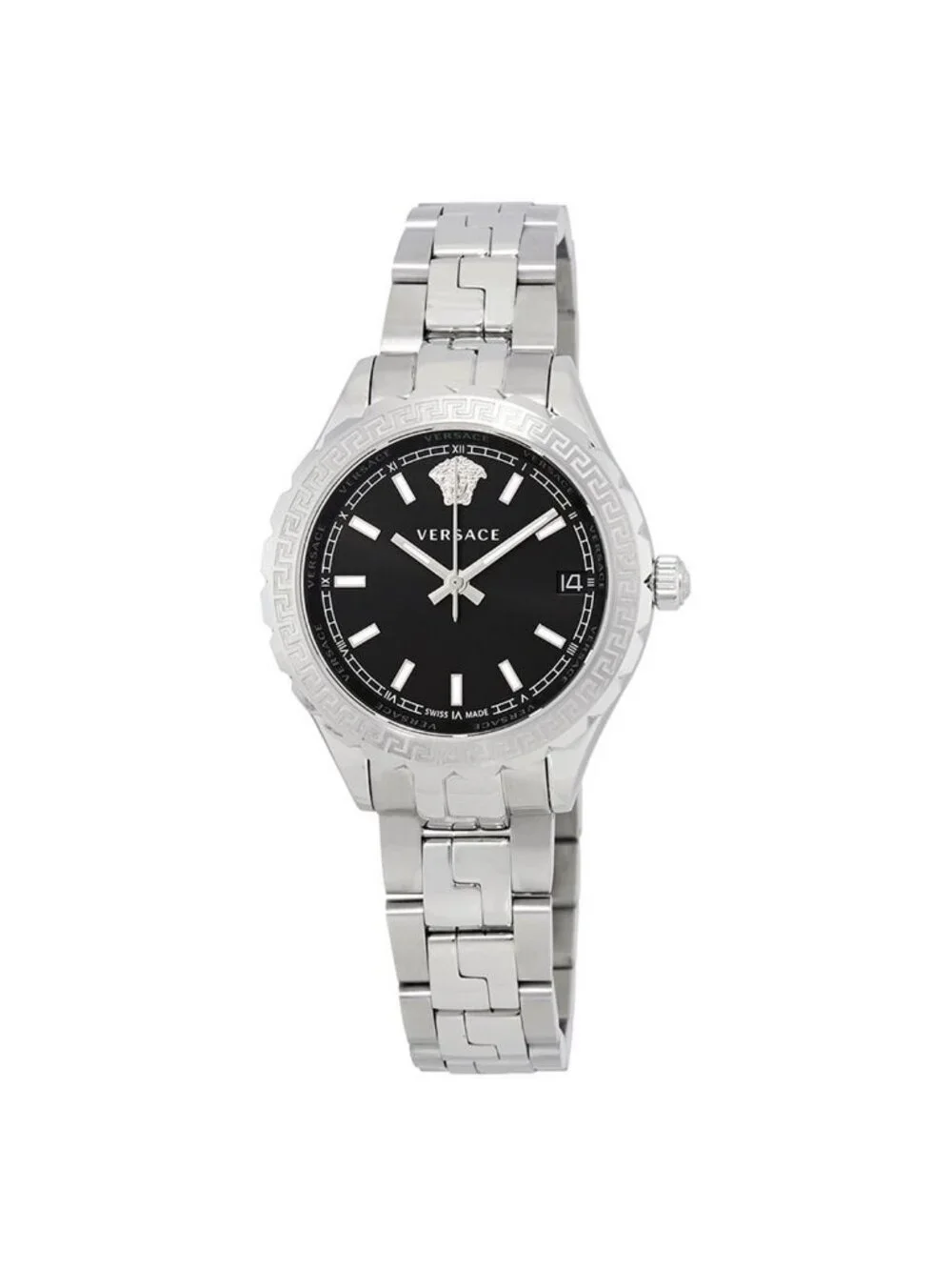 NWT Versace Hellenyium Black Dial Ladies Watch V1202 0015